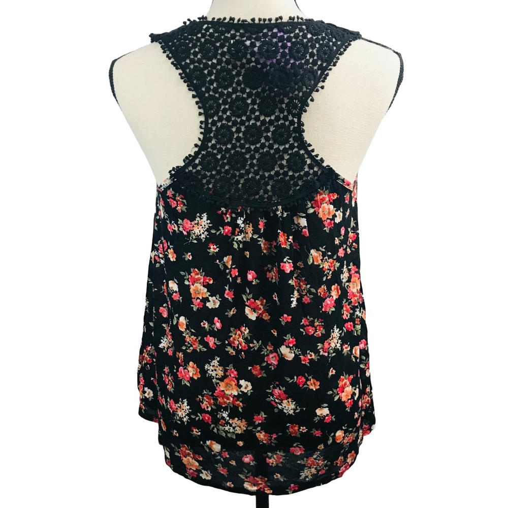 Stylebook Black & Orange Floral Lace Tank Top - Picture 3 of 4
